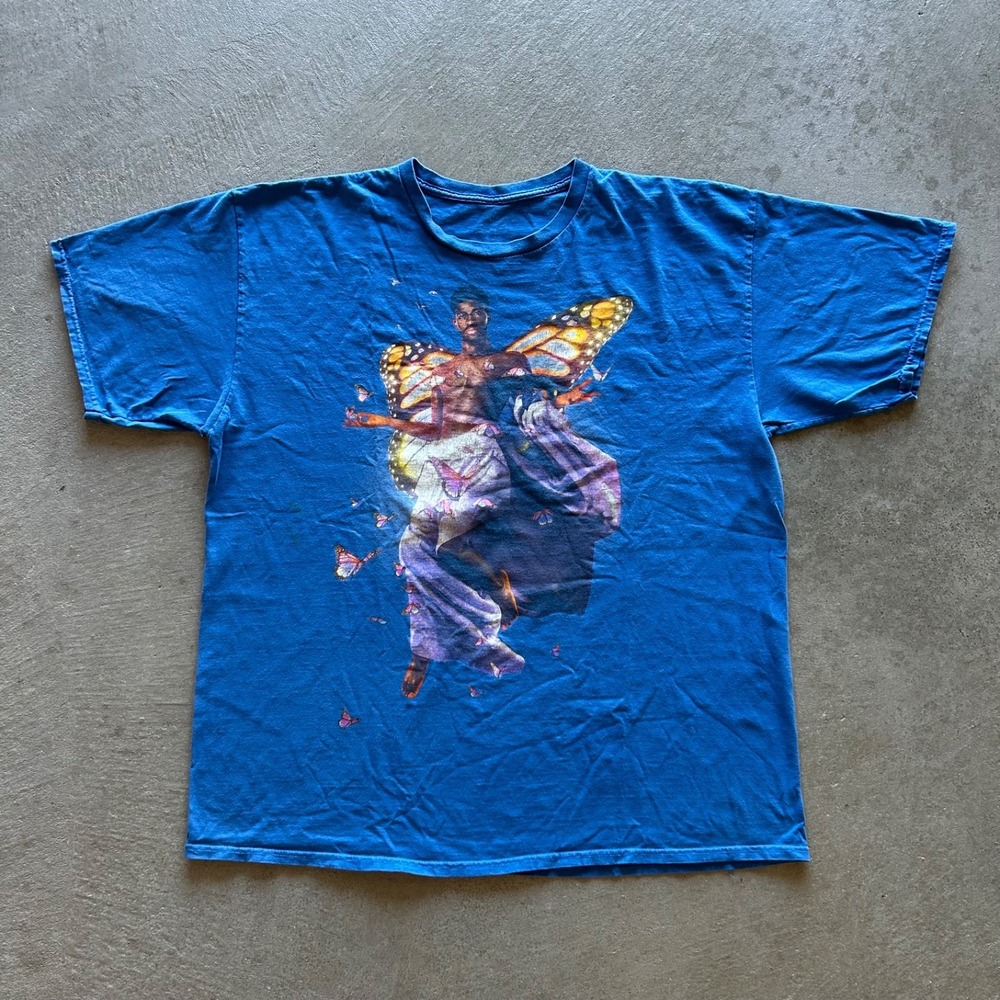 Lil Nas X Long Live Montero Tour Shirt Size XXL Blue Concert Cupid Graphic